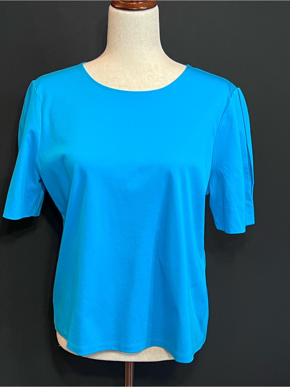 ANTONIO MELANI Turquoise Short Sleeve Crewneck Top
